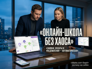 Автоматизация онлайн-школы: заявки, оплаты, уведомления на Make.com
